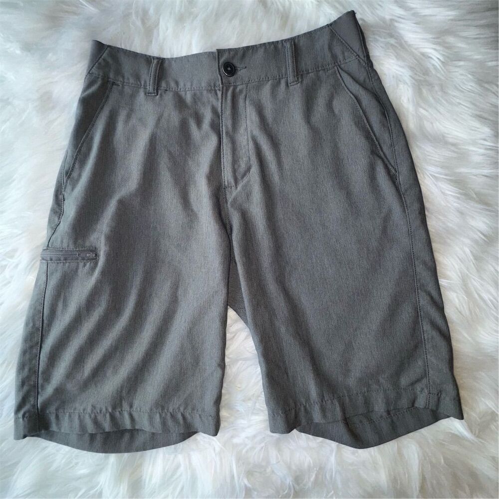 Lee Performance Series Men's Gray Chino Shorts Size 30/M Casual Tri-Flex Pockets